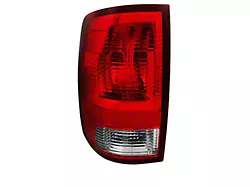 OEM Style Tail Light; Chrome Housing; Red/Clear Lens; Driver Side (10-18 RAM 2500 w/ Factory Halogen Tail Lights)