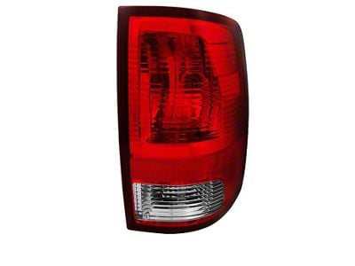 OEM Style Tail Light; Chrome Housing; Red/Clear Lens; Passenger Side (10-18 RAM 2500 w/ Factory Halogen Tail Lights)