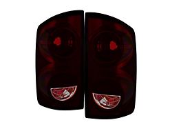 OEM Style Tail Lights; Chrome Housing; Red Smoked Lens (07-09 RAM 2500)