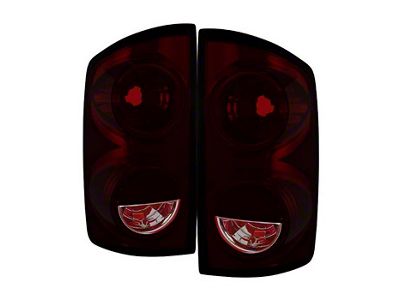 OEM Style Tail Lights; Chrome Housing; Red Smoked Lens (07-09 RAM 2500)