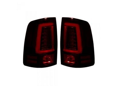 OLED Tail Lights; Chrome Housing; Red Lens (13-18 RAM 2500 w/ Factory LED Tail Lights)