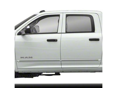 Painted Body Side Molding with Black Insert; Billet Metallic (19-24 RAM 2500 Crew Cab, Mega Cab)