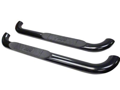 Platinum 4-Inch Oval Side Step Bars; Black (10-24 RAM 2500 Regular Cab)