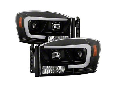 Platinum Series High-Power LED Module Headlights; Black Housing; Clear Lens (06-09 RAM 2500)