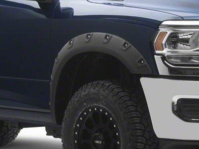 Pocket Rivet Style Fender Flares; Textured Black (19-24 RAM 2500)