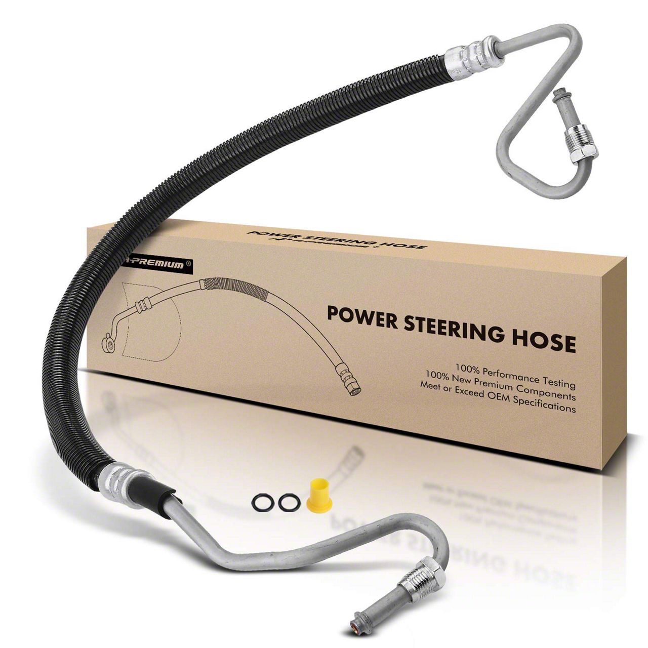 thumbnail image 2 of 2x Power Steering Pressure Hose Assembly For Dodge Ram 1500/2500/3500 1997-2002 W/ Hydroboost 2 of 5