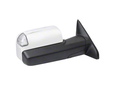 Powered Heated Auto-Fold Mirror with BSD, Puddle Light and Turn Signal; Chrome; Passenger Side (19-22 RAM 2500)