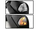 Powered Heated Manual Extended Mirrors with LED Turn Signal; Driver Side; Black (10-12 RAM 2500)