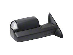 Powered Heated Manual Fold Mirror with BSD, Puddle Light and Turn Signal; Black; Passenger Side (19-22 RAM 2500)