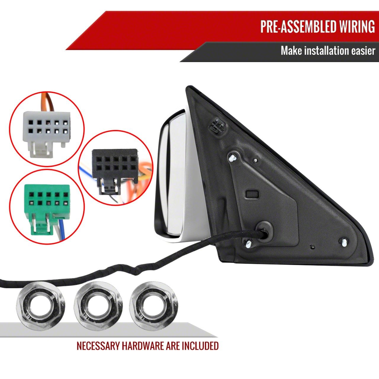 RAM 2500 Powered Heated Manual-Fold Mirror with BSD, Puddle Light