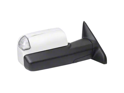 Powered Heated Manual-Fold Mirror with BSD, Puddle Light and Turn Signal; Chrome; Passenger Side (19-22 RAM 2500)