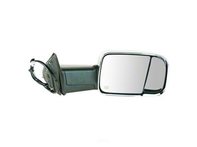 Powered Heated Memory Power Folding Towing Mirror with Chrome Cap; Passenger Side (13-18 RAM 2500)