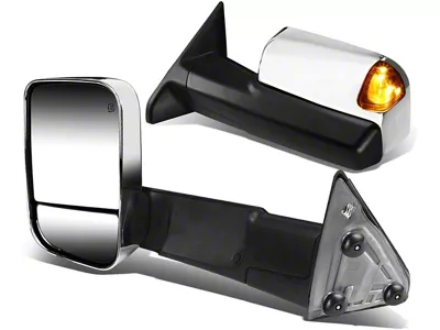 Powered Heated Towing Mirrors with with Amber LED Turn Signals; Chrome (09-16 RAM 2500)