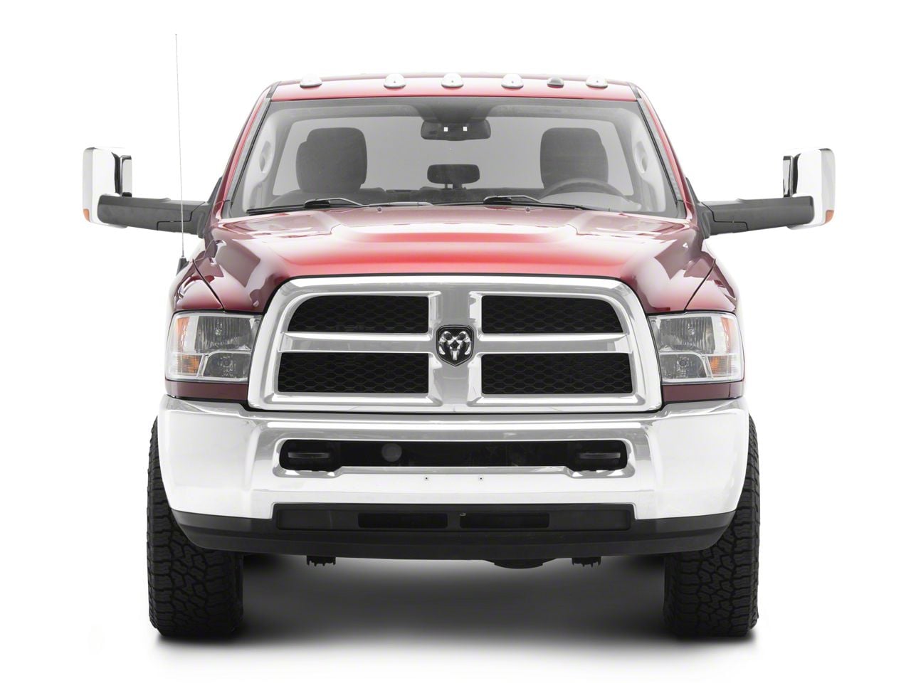 SANOOFER Gloss White Tow Mirrors – LED Amber Turn Signals, For 2009-2018 Dodge Ram 1500/2500/3500, Heated