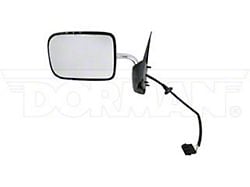 Powered Non-Heated Glass Side Mirror; Driver Side; Chrome (94-97 RAM 2500)