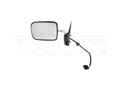 Powered Non-Heated Glass Side Mirror; Driver Side; Chrome (94-97 RAM 2500)