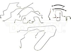 Pre-Bent Brake Line Kit; Stainless Steel (2001 4WD RAM 2500 Quad Cab w/ 6.4-Foot Box)