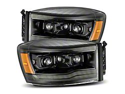 PRO-Series Projector Headlights; Alpha Black Housing; Clear Lens (06-09 RAM 2500)