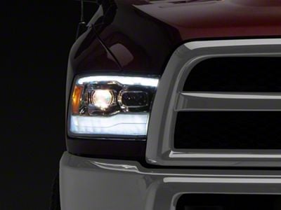 PRO-Series Projector Headlights; Chrome Housing; Clear Lens (10-18 RAM 2500 w/ Factory Halogen Non-Projector Headlights)