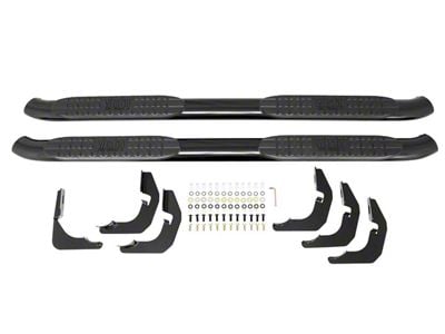 Pro Traxx 4-Inch Oval Side Step Bars; Black (10-23 RAM 2500 Crew Cab)