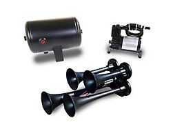 ProBlaster Compact Quad Air Horn System; Black (Universal; Some Adaptation May Be Required)