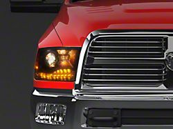 Projector Headlights; Black Housing; Clear Lens (13-18 RAM 2500 w/ Factory Halogen Projector Headlights)
