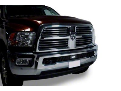 Putco Punch Design Lower Bumper Grille Insert with 10-Inch Luminix Light Bar; Black (11-18 RAM 2500)