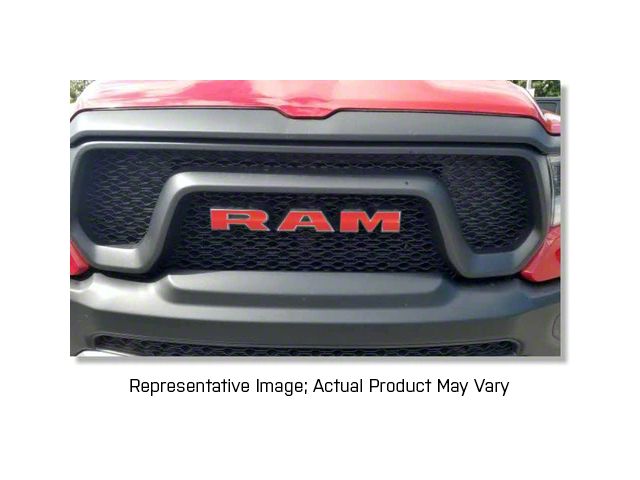 RAM Grille Letter Overlay Decals; Black Camo (19-23 RAM 2500 Power Wagon)