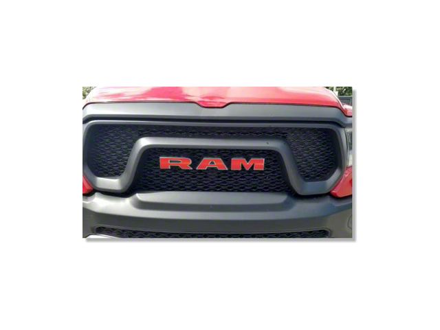 RAM Grille Letter Overlay Decals; Flat Black (19-24 RAM 2500 Power Wagon)