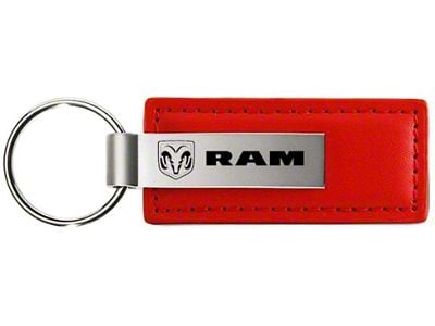 RAM Leather Key Fob; Red