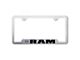 RAM License Plate Frame; Brushed Stainless (Universal; Some Adaptation May Be Required)