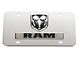 RAM Logo License Plate; Chrome on Chrome (Universal; Some Adaptation May Be Required)