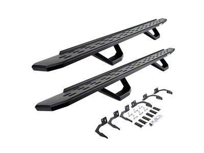 Go Rhino RB30 Running Boards with Drop Steps; Textured Black (10-24 RAM 2500 Crew Cab)