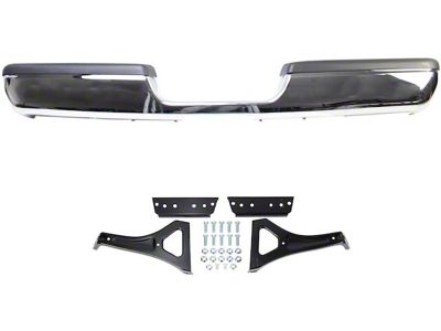 Rear Bumper; Chrome (94-02 RAM 2500 w/ OEM Step Bumper)