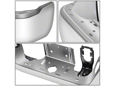Rear Bumper; Not Pre-Drilled for Backup Sensors; Chrome (13-18 RAM 2500)