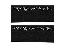 Rear Door Sill Protection with Mountain Logo; Black (19-24 RAM 2500 Crew Cab, Mega Cab)