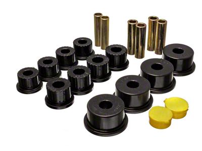 Rear Leaf Spring Bushings; Black (94-02 RAM 2500 w/ 2.50-Inch Leaf Spring & 2.50-Inch Main Eye)