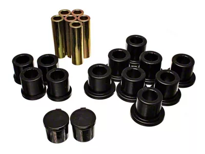 Rear Leaf Spring Bushings; Black (94-02 RAM 2500 w/ 3-Inch Leaf Spring)