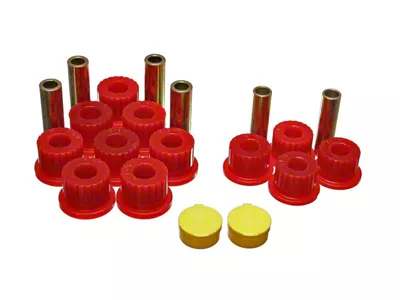 Rear Leaf Spring Bushings; Red (94-02 RAM 2500 w/ 2.50-Inch Leaf Spring & 1.75-Inch Main Eye)