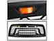 Rebel Style Mesh Upper Replacement Grille with Amber LED Lights; Matte Black (13-18 RAM 2500)