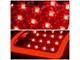 Red C-Bar LED Tail Lights; Black Housing; Clear Lens (07-09 RAM 2500)