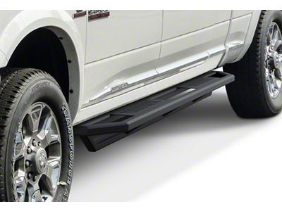 Rocker Armor Side Step Bars; Matte Black (10-24 RAM 2500 Mega Cab)