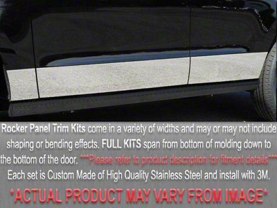Rocker Panel Trim; Full Kit; Stainless Steel (94-02 RAM 2500 Regular Cab w/ 8-Foot Box)