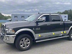 Rocker Panel Trim Insert Kit; Stainless Steel (10-18 RAM 2500 Crew Cab w/ 6.4-Foot Box)