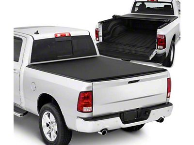 Roll Up Style Tonneau Cover; Black (10-18 RAM 2500 w/ 6.4-Foot Box)