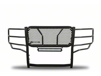 Rugged Heavy Duty Grille Guard with 20-Inch LED Light Bar; Black (10-18 RAM 2500)