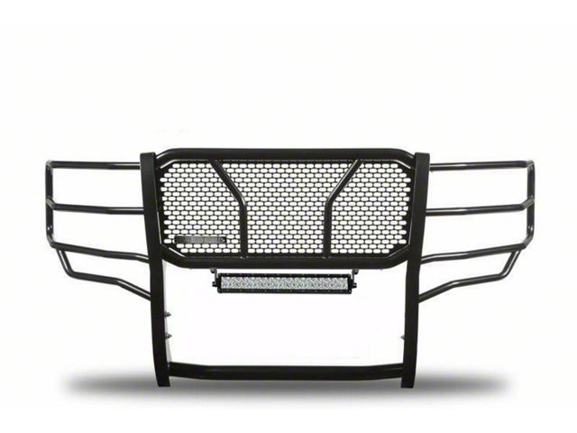 Rugged Heavy Duty Grille Guard with 20-Inch LED Light Bar; Black (10-18 RAM 2500)