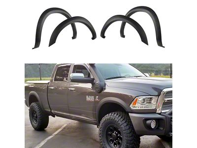 Rugged OE Style Fender Flares; Smooth Black (10-18 RAM 2500)