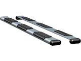 O-Mega II 6-Inch Wheel-to-Wheel Oval Side Step Bars; Body Mount; Silver (03-09 RAM 2500 Regular Cab w/ 8-Foot Box, Mega Cab)