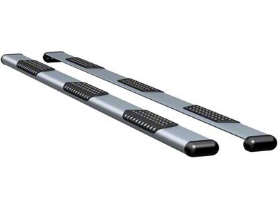 O-Mega II 6-Inch Wheel-to-Wheel Oval Side Step Bars; Silver (14-18 RAM 2500 Crew Cab w/ 8-Foot Box)